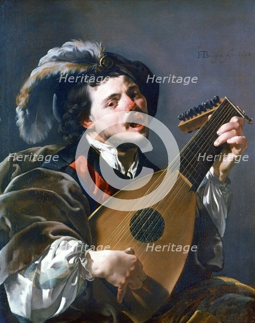 'A Man playing a Lute', 1624. Artist: Hendrick ter Brugghen