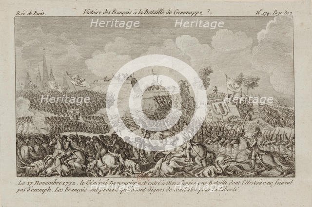 The Battle of Jemappes, 1792. Creator: Anonymous.