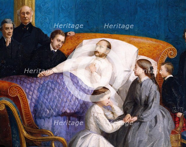 The last moments of HRH the Prince Consort, c1861. Creator: Le Port.