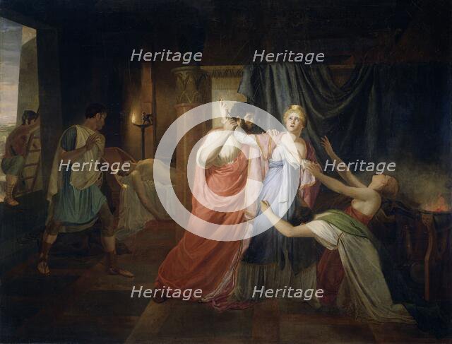 Proculeius Preventing Cleopatra from Stabbing herself, 1810. Creator: Joannes Echarcus Carolus Alberti.