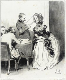 Messieurs, je viens offrir à votre journal..., 1844. Creator: Honore Daumier.