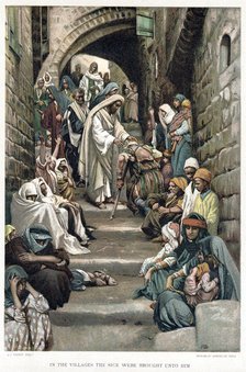 Christ healing the sick brought to him in the villages, c1890. Artist: James Tissot