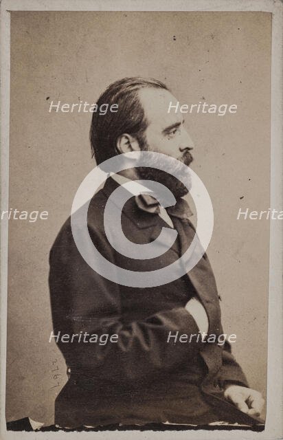Portrait of the conductor and composer Angelo Mariani (1821-1873). Creator: Photo studio Giulio Rossi & Giovan Battista Sciutto.