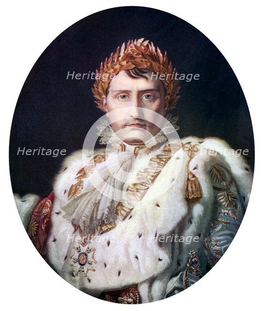 'Napoleon I in his coronation robe', c1804, (c1920). Artist: Unknown