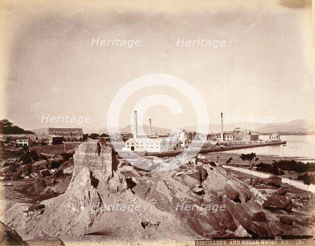Hong Kong: distillery and china sugar refinery at East Point, c1871, c1873. Creator: William Pryor Floyd.