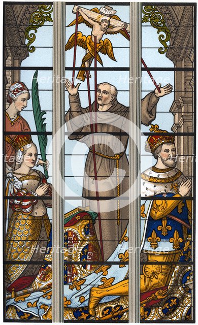 'Francis I and Eleonore at their Devotions', 1515-1547, (1870). Artist: Franz Kellerhoven