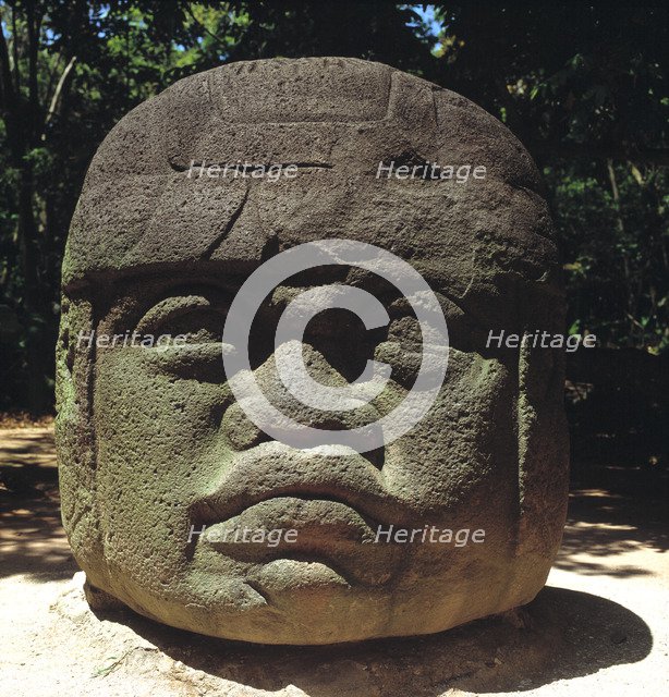 Giant head from Olmec culture.