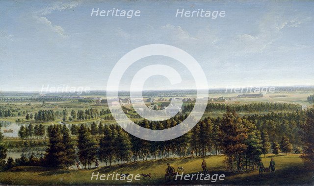 'Palace Park as Seen from the Gatchina Palace', 1790s.  Artist: Johann Jakob Mettenleiter