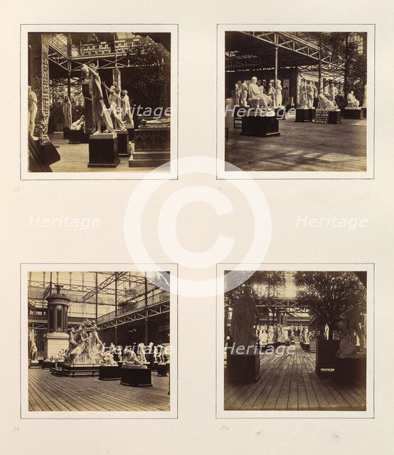 [View in Court of Christian Monuments; Views of Greek and Roman Sculpture Court], ca. 1859. Creator: Attributed to Philip Henry Delamotte.