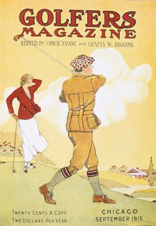 Cover of Golfers Magazine, American, September 1915. Artist: Unknown