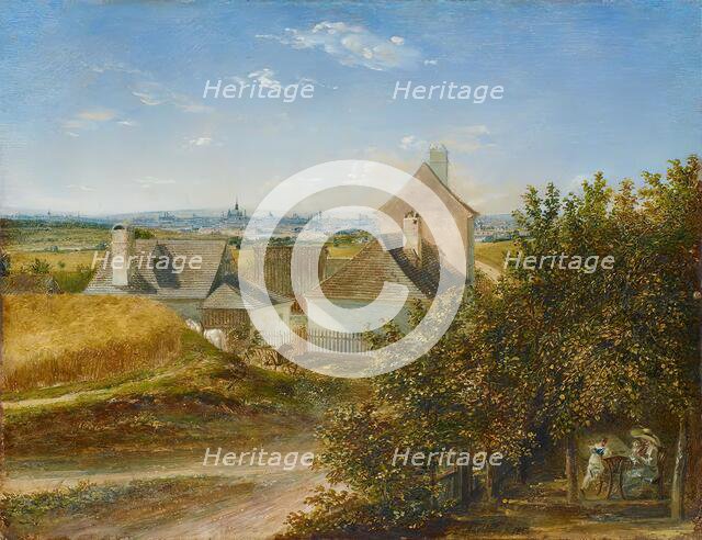 View of Vienna from Grinzing, 1824. Creator: Karl Joseph Aloys Agricola.