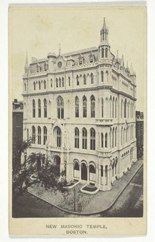 New Masonic Temple, Boston, 1860s. Creator: Joseph Ward.