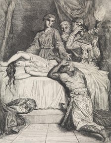 Oh! Oh! Oh!: plate 14 from Othello (Act 5, Scene 2), etched 1844, r..., etched 1844, reprinted 1900. Creator: Theodore Chasseriau.