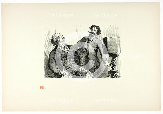 Photographes et photographiés, from Tirage Unique de Trente-Six Bois, 1862, printed 1920. Creator: Charles Maurand.