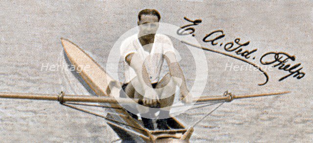 Ted Phelps, World Professional Sculling Champion, 1935. Artist: Unknown