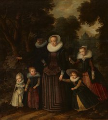 Portrait of a Couple and Four Children, c.1620-c.1625. Creator: Anon.