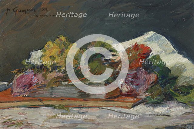 Flowers and books, 1882. Creator: Gauguin, Paul Eugéne Henri (1848-1903).