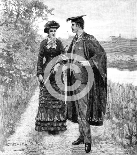 They met there on the evening of Adair's return from Haredale College, 1883. Creator: R. Taylor.