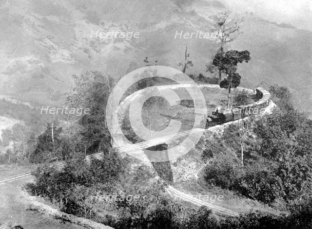 A single loop in the Darjeeling Himalayan Railway, India, c1910. Artist: Unknown
