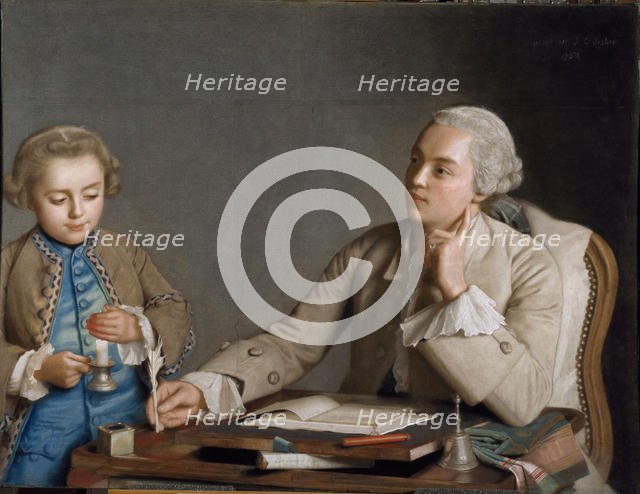 L'Écriture (The Writing), 1752. Creator: Liotard, Jean-Étienne (1702-1789).