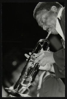 Trumpeter Cat Anderson performing at the Newport Jazz Festival, Ayresome Park, Middlesbrough, 1978. Artist: Denis Williams