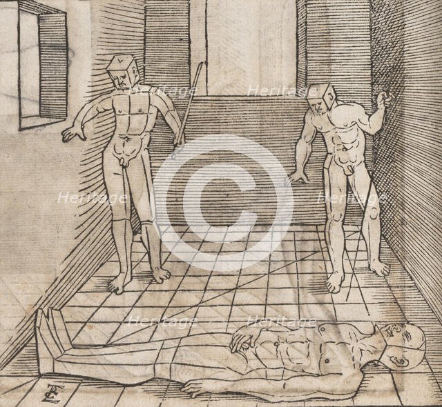 Underweissung der Proportzion und stellung der possen, 1538. Creator: Erhard Schön.