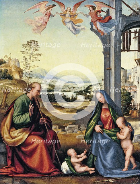 The Holy Family with John the Baptist. Artist: Bartolommeo, Fra (1472-1517)
