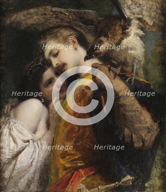 Il falconiere, 1863. Creator: Cremona, Tranquillo (1837-1878).