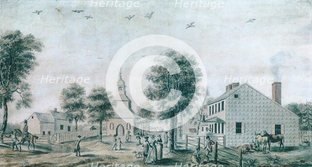 Brooklyn, Long Island (View of the Village Green), ca. 1778. Creator: Unknown.