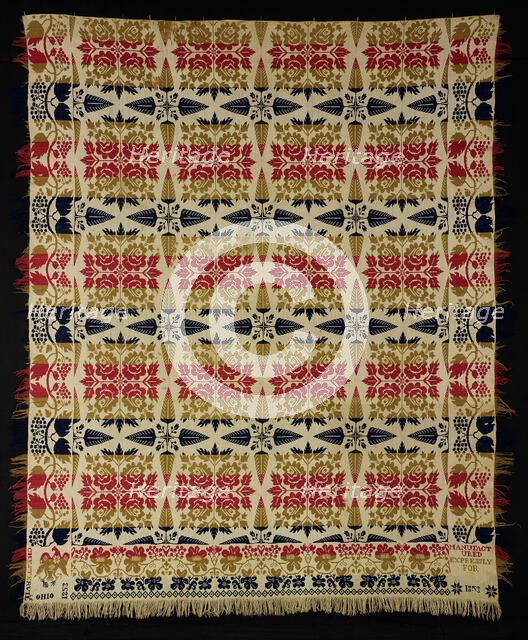Coverlet, Ohio, 1853. Creator: Unknown.