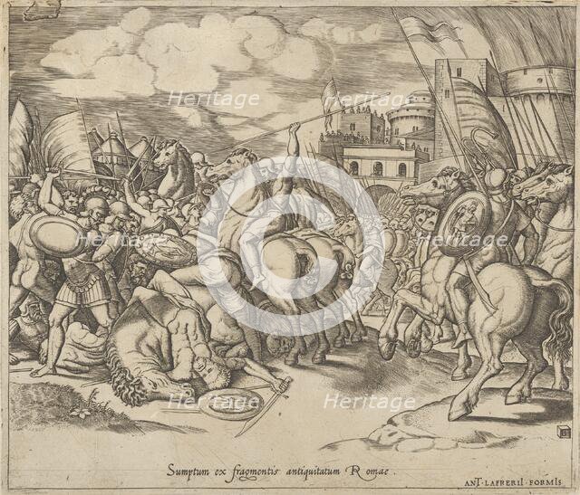 Speculum Romanae Magnificentiae: The Victory of Scipio [over Syphax], 16th century. Creator: Master of the Die.