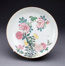 Dish, China, c. 1725, Qing Dynasty (1644-1911), Yongzhen period (1723-1735). Creator: Unknown.