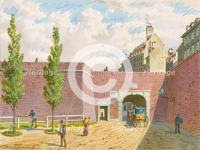 The Fischertor in Vienna, 1854. Creator: Franz Gerasch.