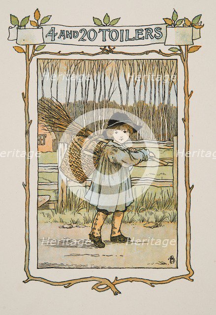 Vignette from Four and Twenty Toilers, pub. 1900 (colour lithograph)