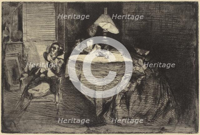 The Music-Room, 1858. Creator: James Abbott McNeill Whistler.