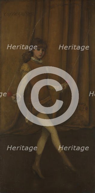 Harmony in Yellow and Gold: The Gold Girl—Connie Gilchrist, ca. 1876-77. Creator: James Abbott McNeill Whistler.