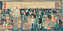 Picture of Men and Women from Many Countries (Bankoku danjo jinbutsu zue), 1861. Creator: Utagawa Yoshiiku.