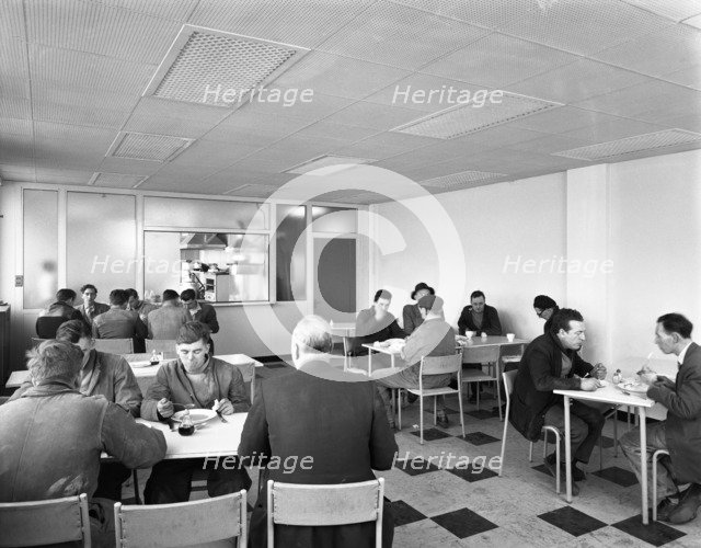 Canteen at Spillers Animal Foods, Gainsborough, Lincolnshire, 1961. Artist: Michael Walters