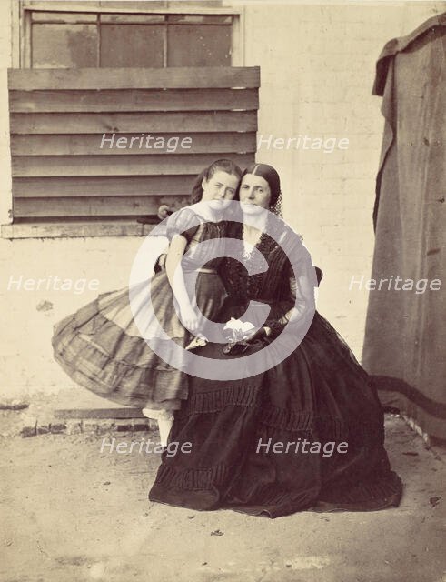 Mrs. Greenhow and Daughter, Imprisoned in the Old Capitol, Washington, 1862. Creator: Alexander Gardner.