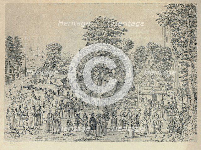 'A Wedding Festivity in Bermondsey, 1590', (1920). Artist: Joris Hoefnagel.