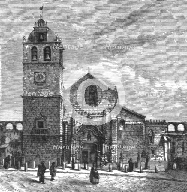 ''Church at Villa de Conde, near Oporto; Excursions near Lisbon', 1875. Creator: Unknown.