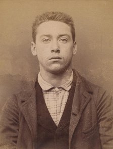 Boulnois. Paul, Cyprien. 20 ans, né à Paris Ille. Employé de commerce. Anarchiste. 6/3/94., 1894. Creator: Alphonse Bertillon.