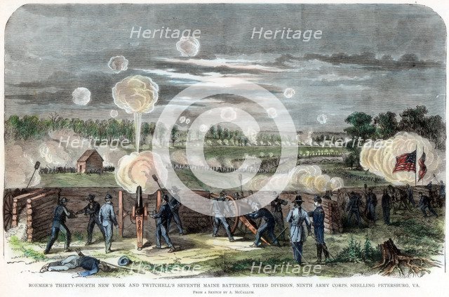 Siege of Petersburg, Virginia, American Civil War, c1864-c1865. Artist: Unknown