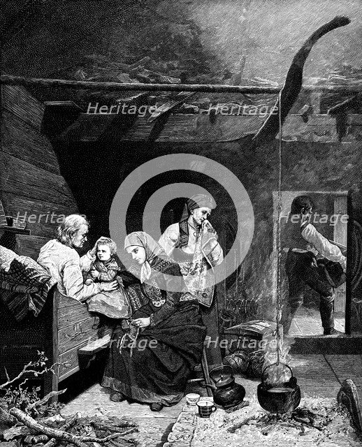 'The Grandfather's Blessing, mid 19th century (1882). Artist: Unknown