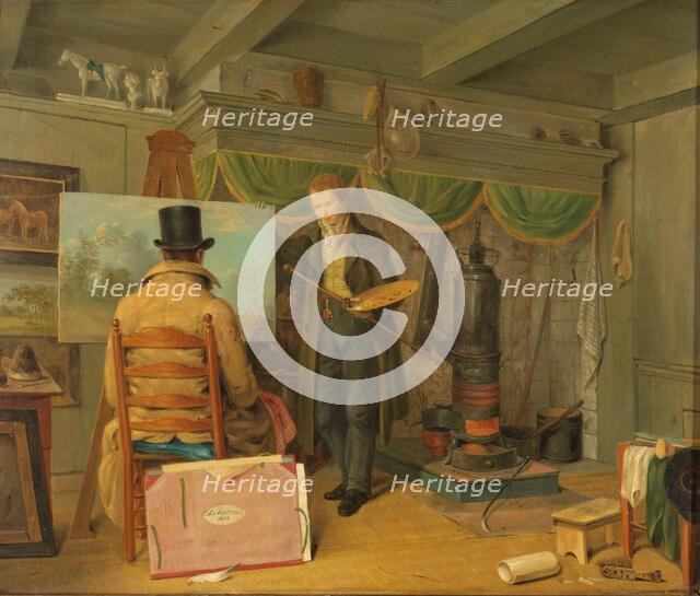 The Artist at his Studio, 1820. Creator: Anthony Oberman.