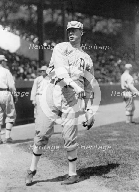 Carroll "Boardwalk" Brown, Philadelphia Al (Baseball), 1913. Creator: Harris & Ewing.