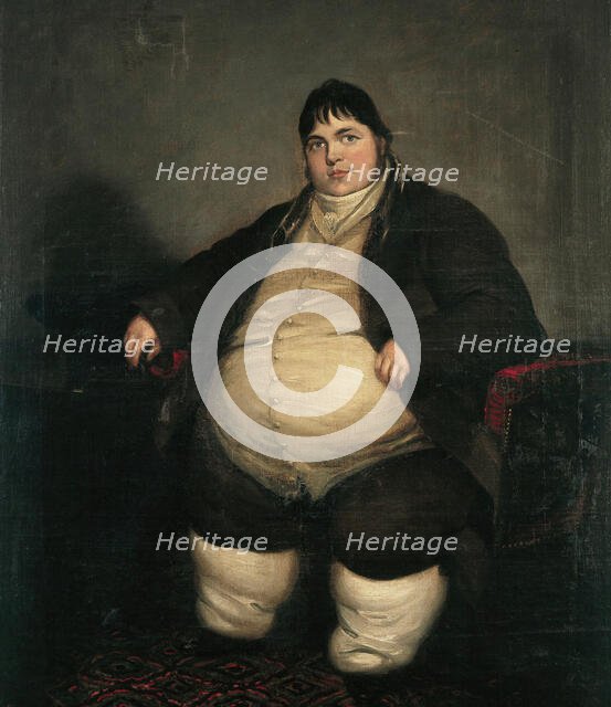 Daniel Lambert, weighing almost forty stone, between 1800 and 1899. Creator: Unknown.