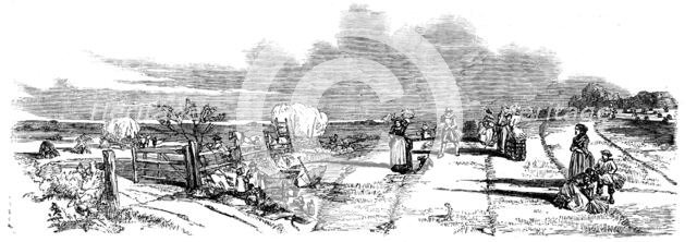 Harvest Operations - Gleaning, 1858. Creator: Unknown.