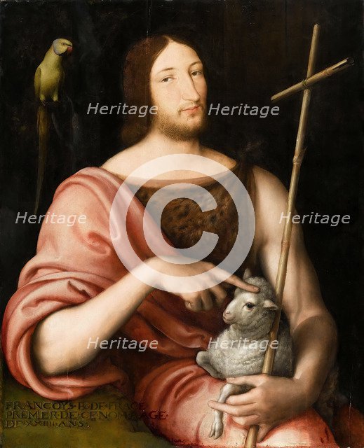 Portrait of Francis I (1494-1547), King of France, as Saint John the Baptist, 1518.