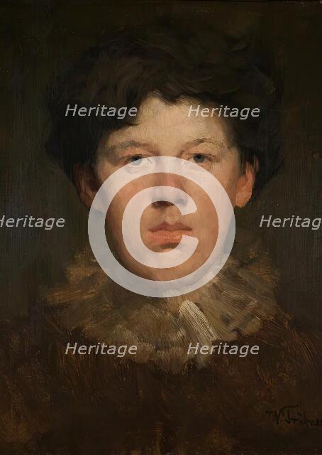 Boy with neck ruff, 1871. Creator: Wilhelm Trübner.